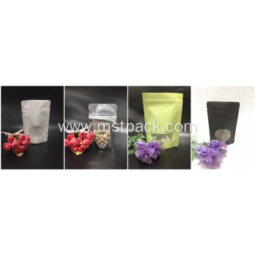 Plastic Or Paper Stand Up Pouch With Window